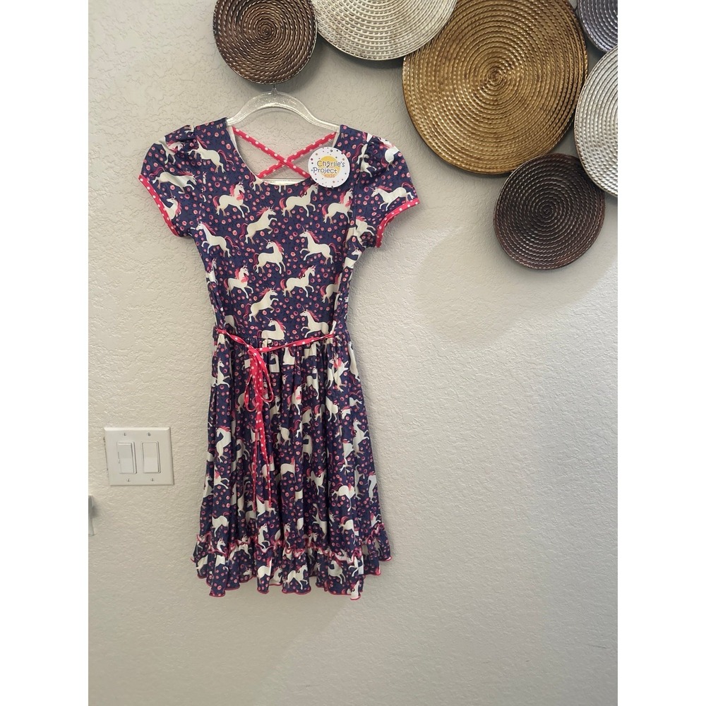 Charlie's Project colorful unicorn-themed‎ girls' dress size 14/16 NWT